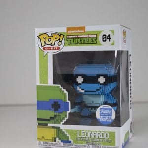 8 bit leonardo blue neon funko pop!