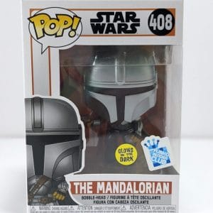 the mandalorian flying gitd funko pop!