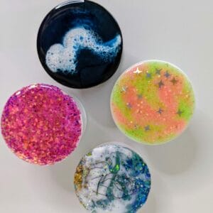 custom glitter phone grippy pop socket