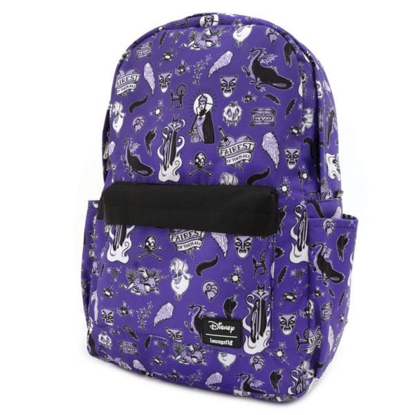 Loungefly Disney Villains Print Nylon Backpack - Thumbnail 2