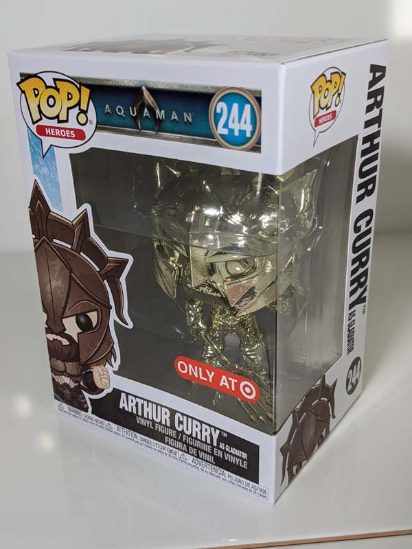 target exclusive arthur curry gold chrome funko