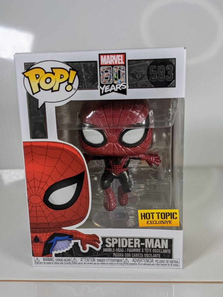 Marvel 80 Years Funko POP Spider Man #593 METALLIC Special Edition 