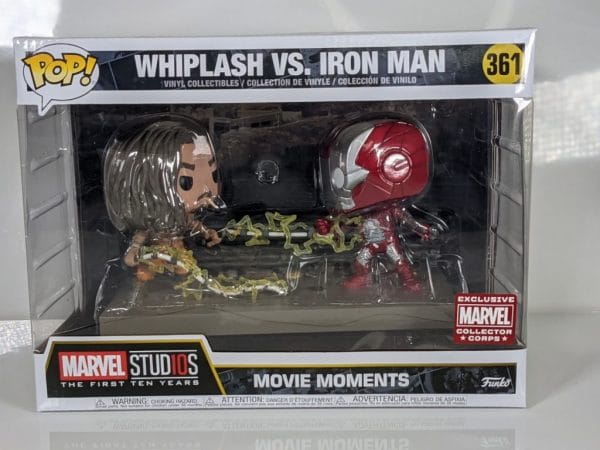 whiplash vs iron man funko pop!