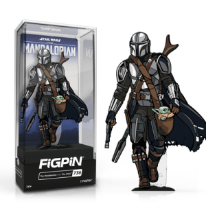 the mandalorian with the child figpin