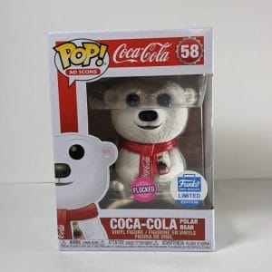 coca-cola polar bear flocked funko pop!