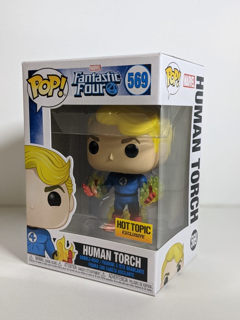 Funko Pop Human Torch Fantastic Four 4 Johnny Marvel Hot Topic 569 in Stock for sale online 