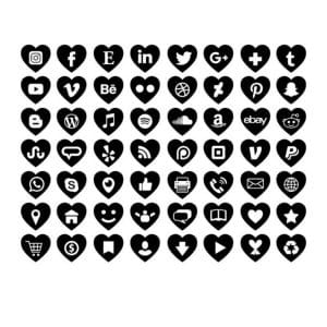 vinyl social media images heart shape