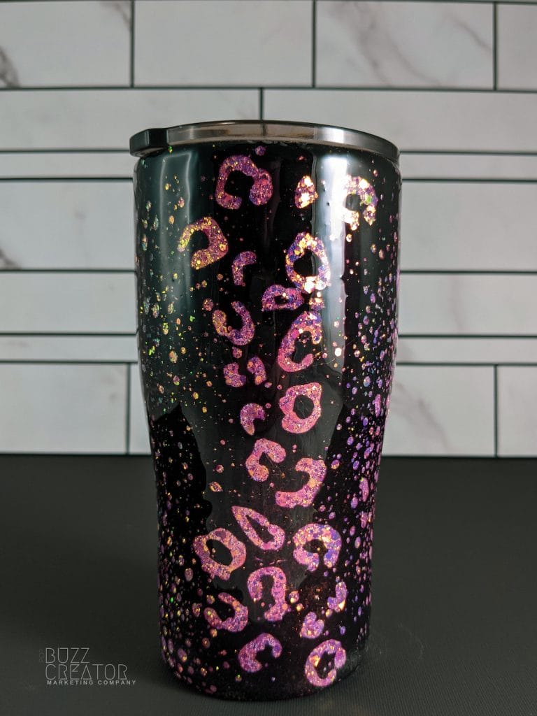 Rose Gold Leopard Stainless 20 Oz SKINNY Tumbler Cup