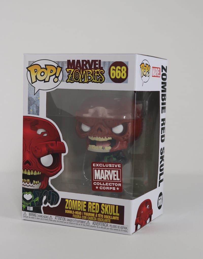 Zombie Red Skull Collector Corps Exclusive Box#668 w/p Marvel Zombies funko pop 