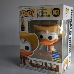 the three musketeers donald duck funko pop!