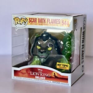 deluxe scar with flames funko pop!