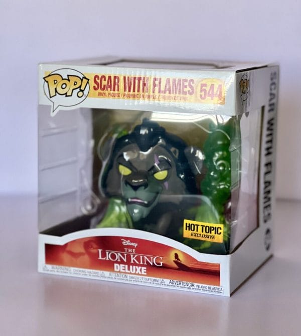 deluxe scar with flames funko pop!