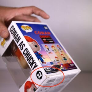 conan as chucky damage funko pop!