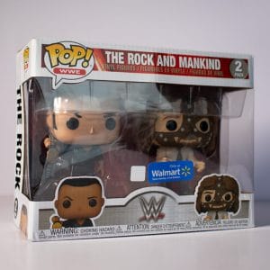 2 pack the rock and mankind funko pop!