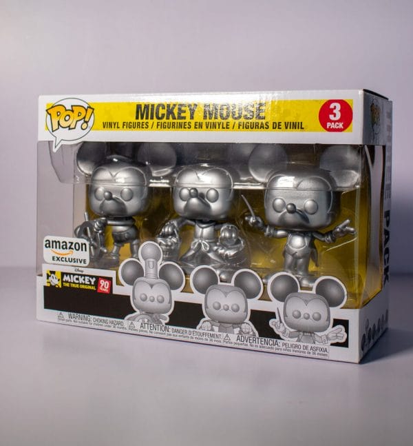 silver mickey mouse 3 pack funko pop!