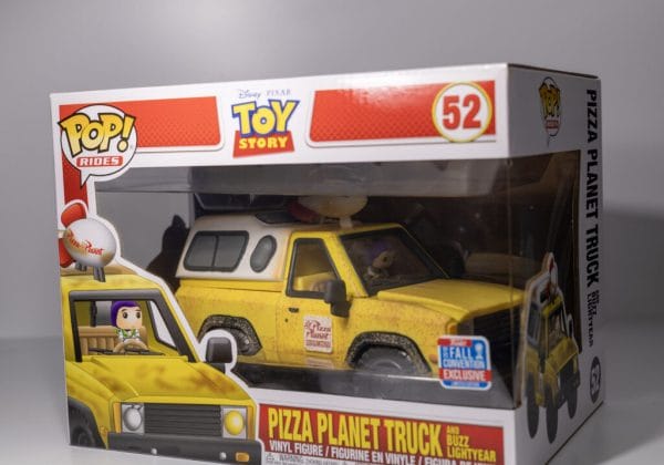 pizza planet truck with buzz funko pop!