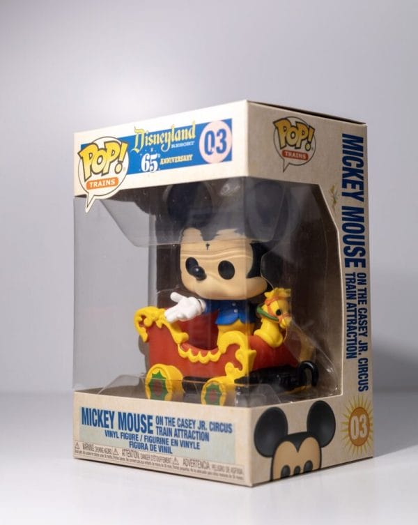 mickey mouse on the asey jr circus trian funko pop!