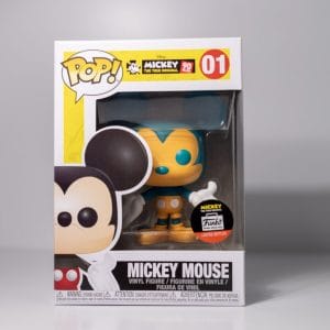 mickey mouse orange and teal funko pop!