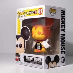 disney mickey mouse orange and yellow funko pop!